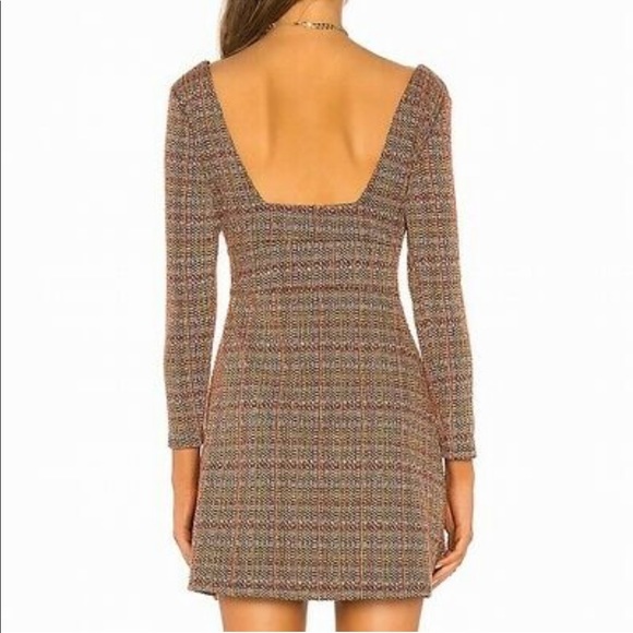 Free People Squareneck Herringbone Dress - Picture 3 of 8